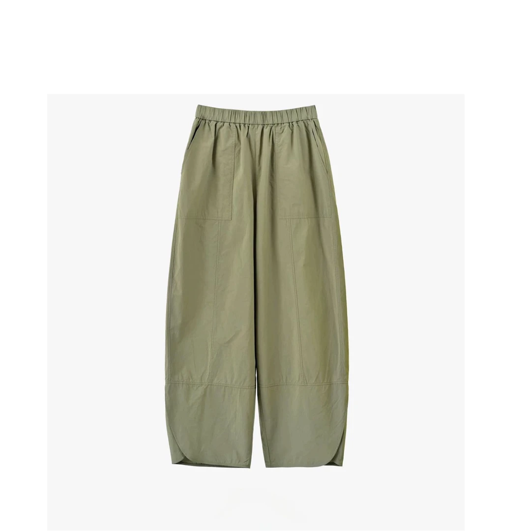 【雪梨】“花瓣纸片裤”夏季超薄花苞裤高腰显瘦梨形女九分裤8575