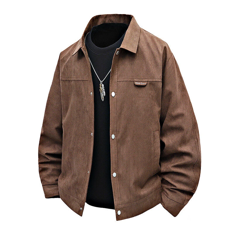 2025春季男士潮流百搭帅气翻领休闲夹克舒适柔软舒适外套潮62392