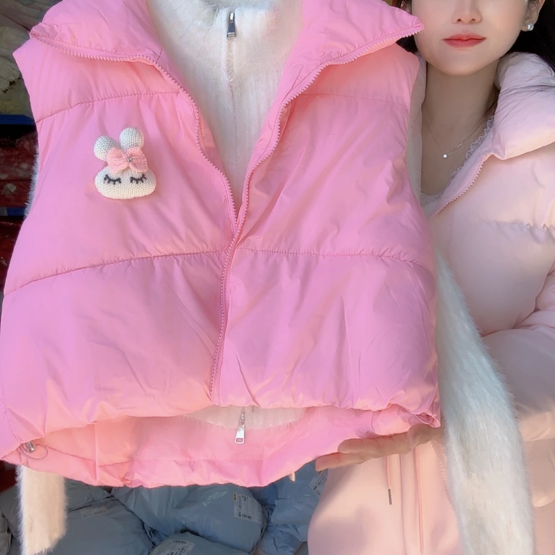 女装新潮流韩式女装粉色马甲