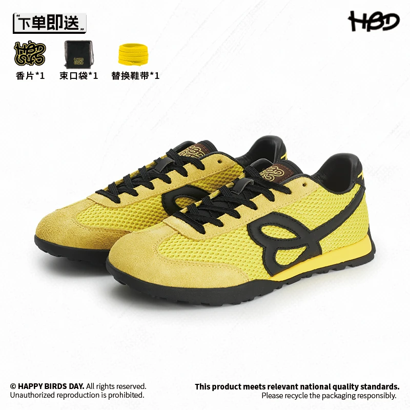 happy birds day慢跑薄底德训鞋舒适低帮百搭运动时尚夏季透气