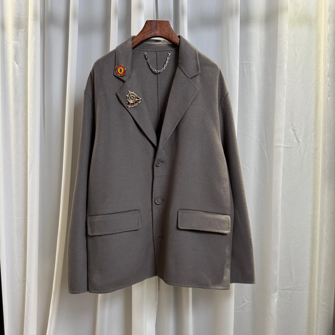 【TR】030-3342030外套 秋冬毛呢学院风中长款外套 男女同款