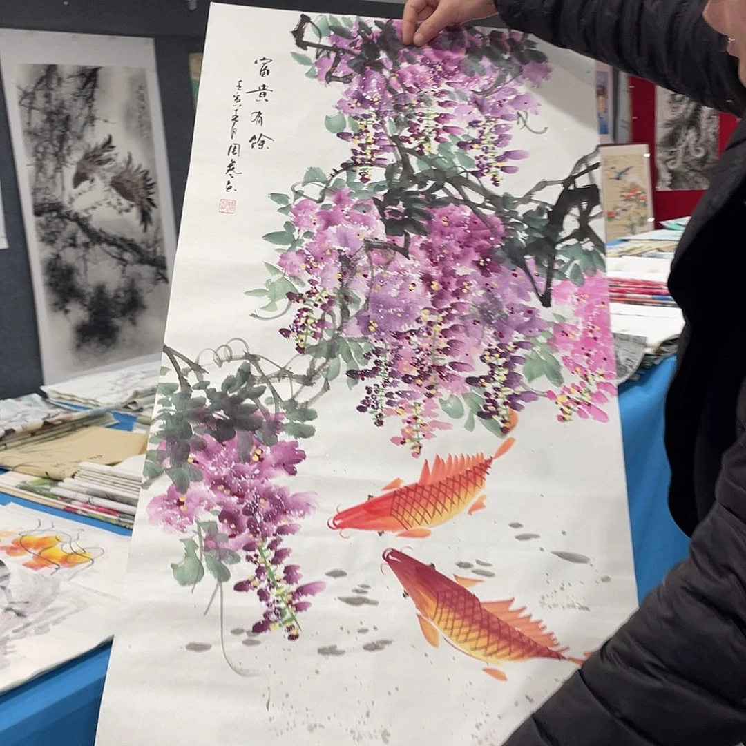 国画今天上午国画作品展示
