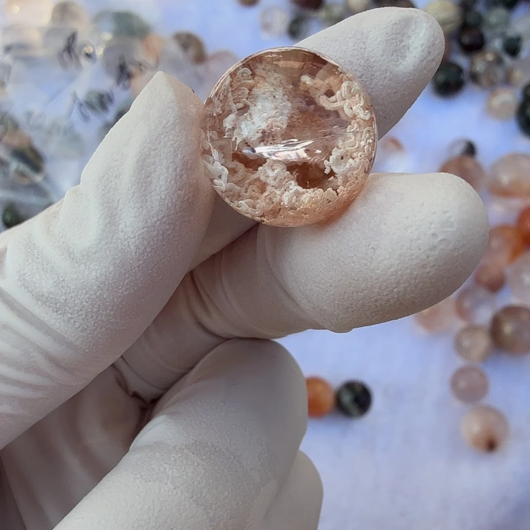 长***了未镶嵌水晶珠宝半成品幽灵15.7mm定制不退换