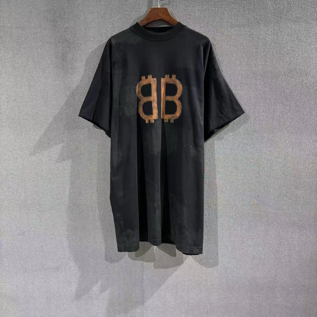 未使用 Balenciaga/巴黎世家 （pm）比特币做旧短袖 全新1码/9637