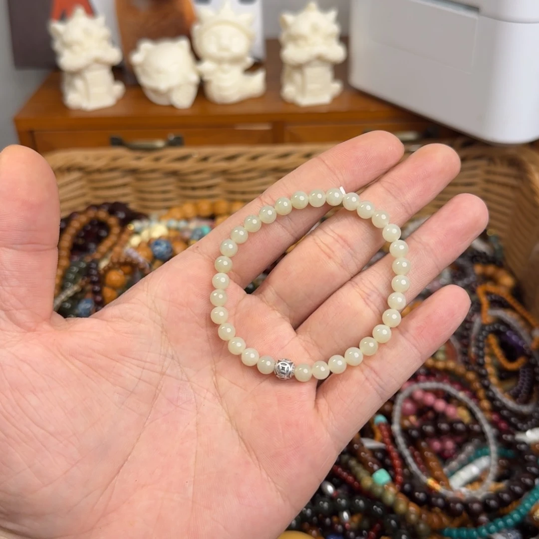 和田玉（糖玉）手链未镶嵌老****1