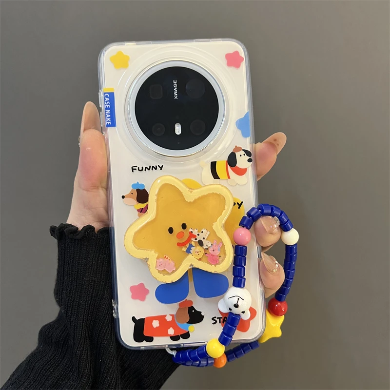 星星腊肠狗适用华为mate70/60pro+手机壳pura7pro摇摇乐支架女款