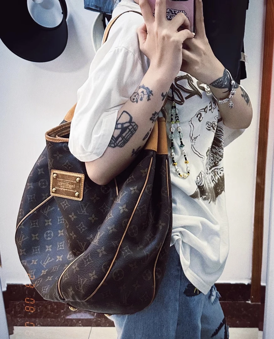 95新 LouisVuitton/路易威登 大号中古南瓜包单肩包斜挎包