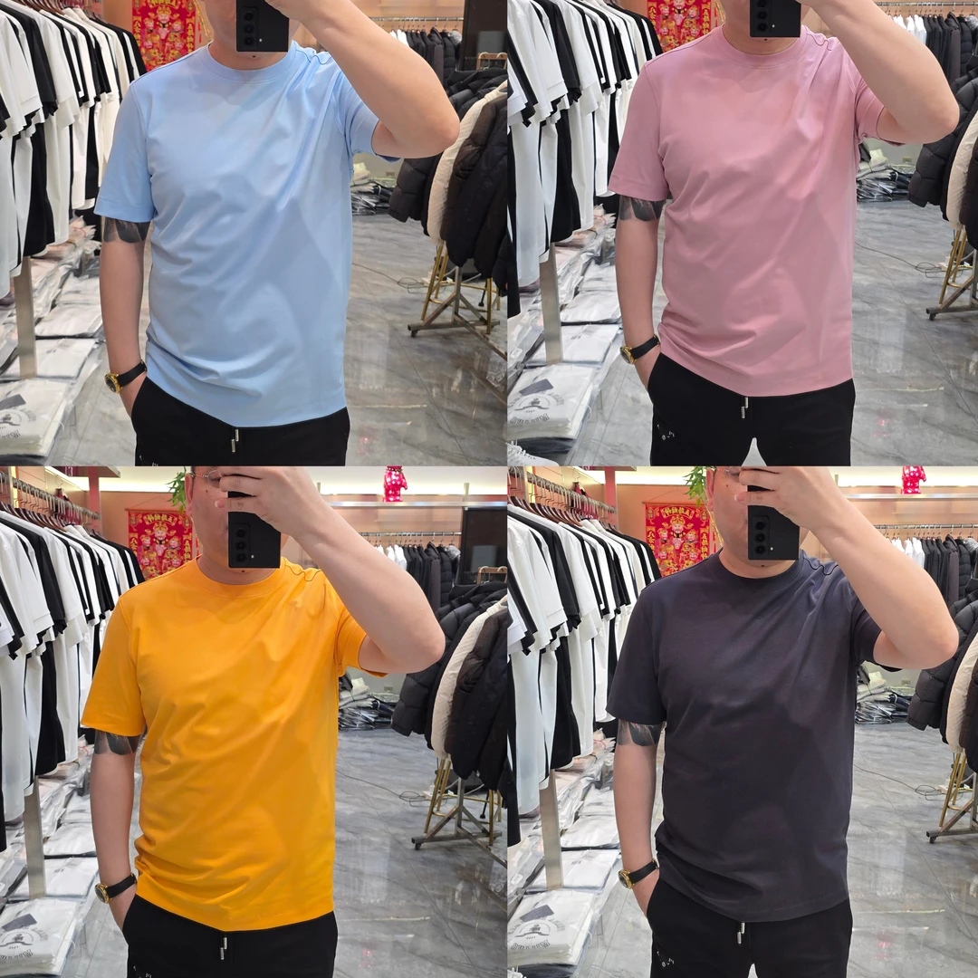双纱苏匹马棉净版美学纯色T恤高品质短袖休闲半袖百搭圆领