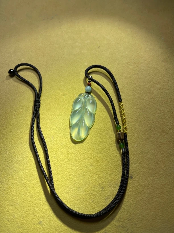 天然玉石大叶子高冰冰蓝蓝冰（事业有成）能戴一辈子