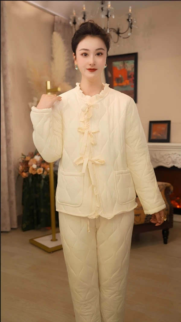 【香榭丽舍】25春季新款保暖时尚气质外穿家居服套装睡衣12147