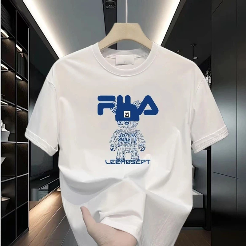 【奥莱撤柜】230克纯棉   情侣常规款短袖夏季纯色印花T恤打底衫