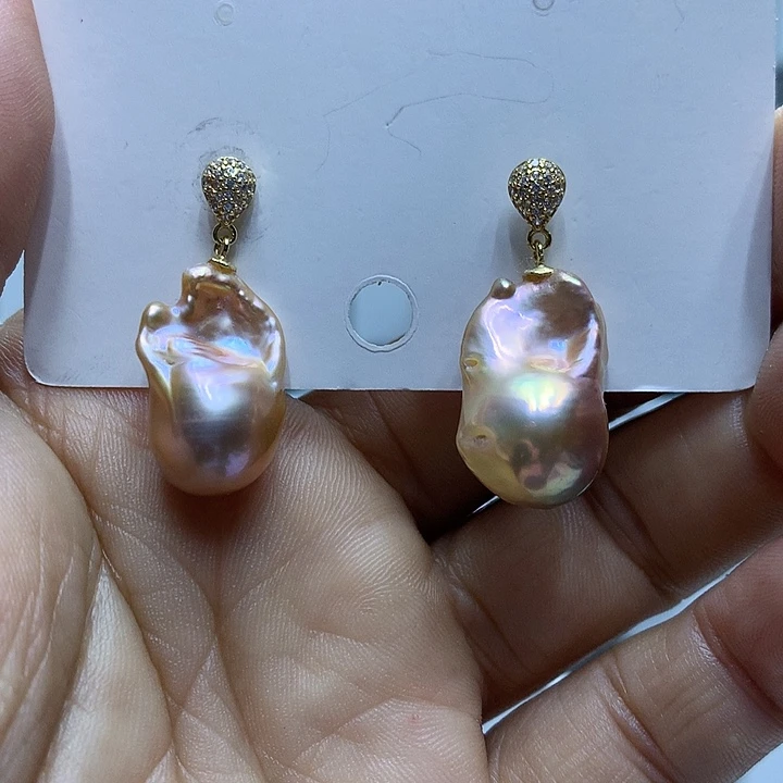 淡水珍珠巴洛克银S925镶嵌