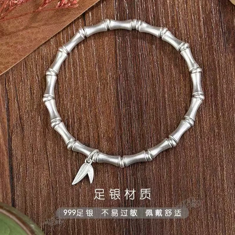 足银手链 古法传承竹节手链女轻奢手串中国风节节高升竹子手串