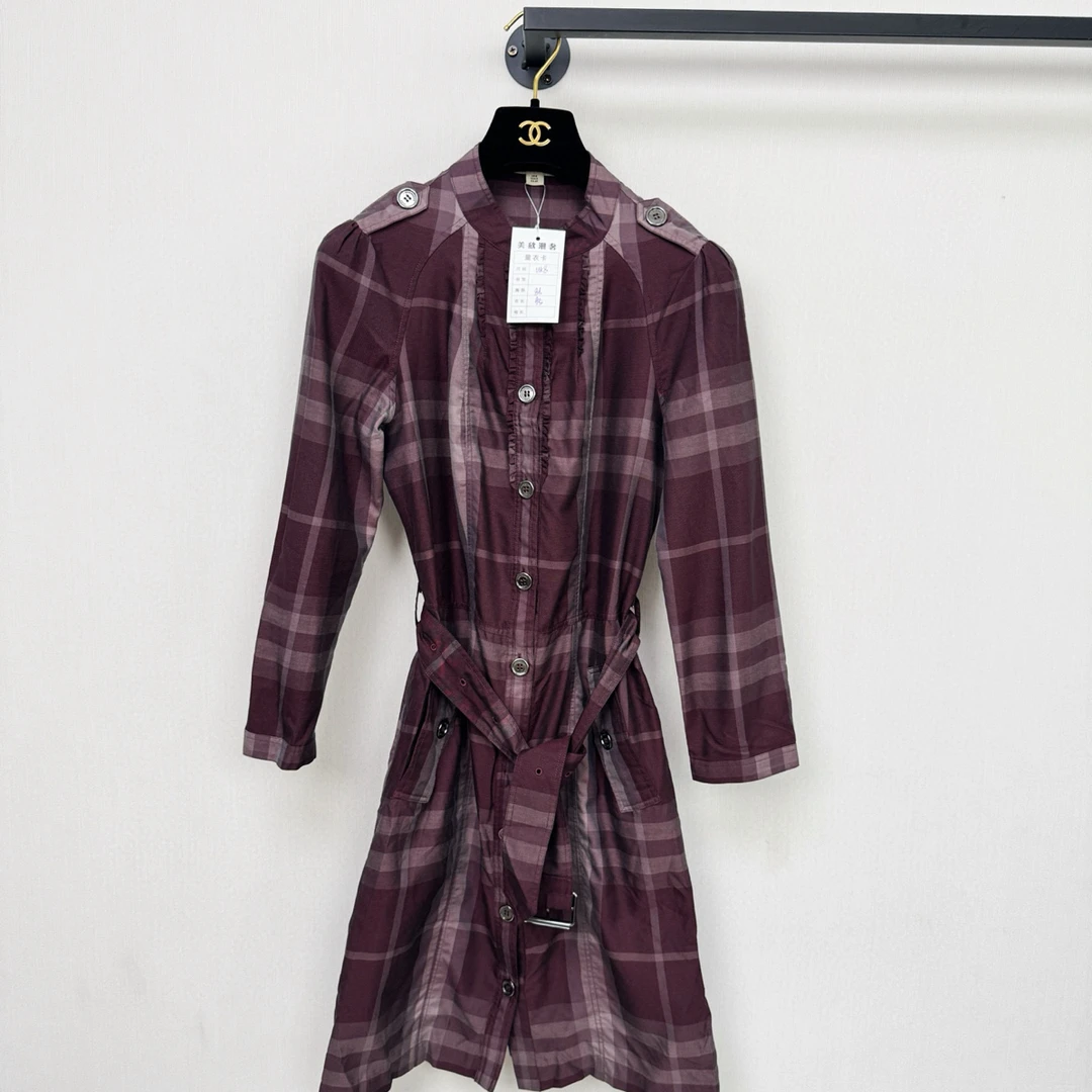 99新 BURBERRY/博柏利 Burberry博柏利衬衣裙 正品 UK8码 99新