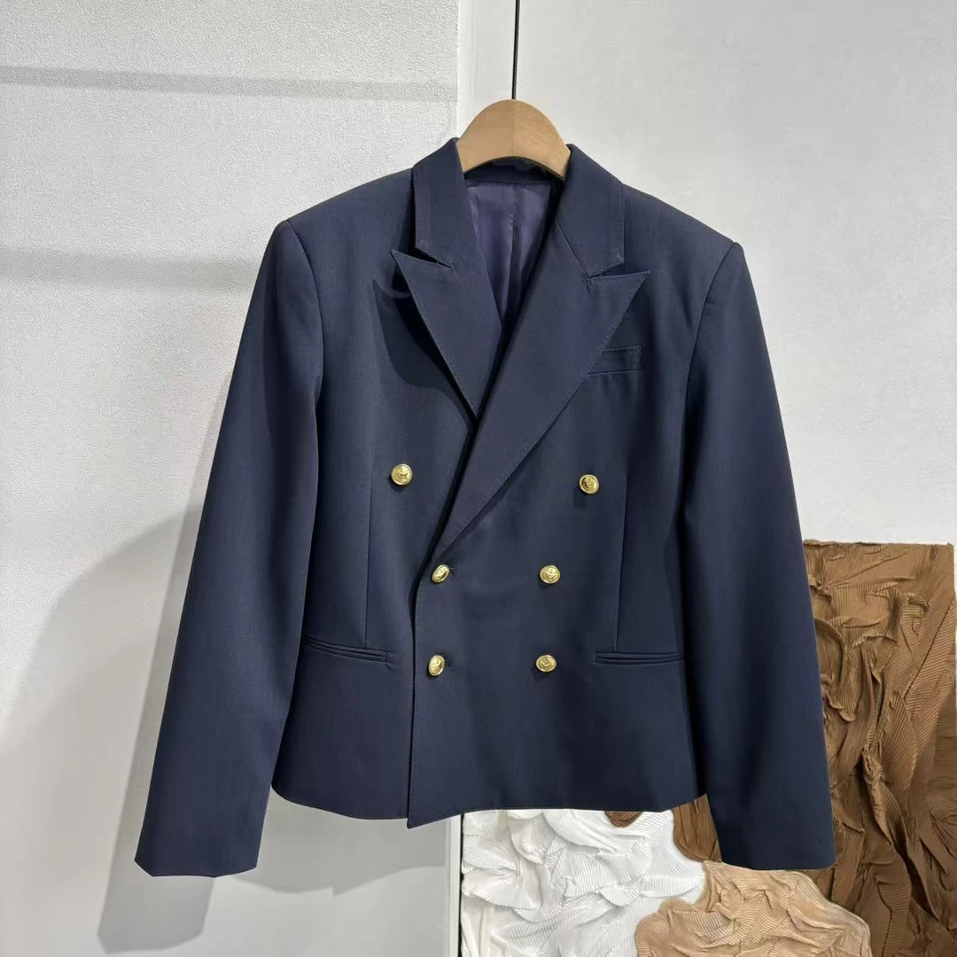 CSY5463 美国客人订单 拉双排扣短款西服