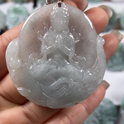 翡翠颈饰未镶嵌普贤菩萨福利