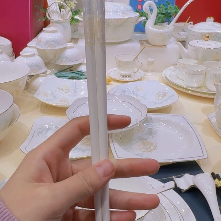 45%以上骨粉骨瓷景德镇骨瓷筷子12双