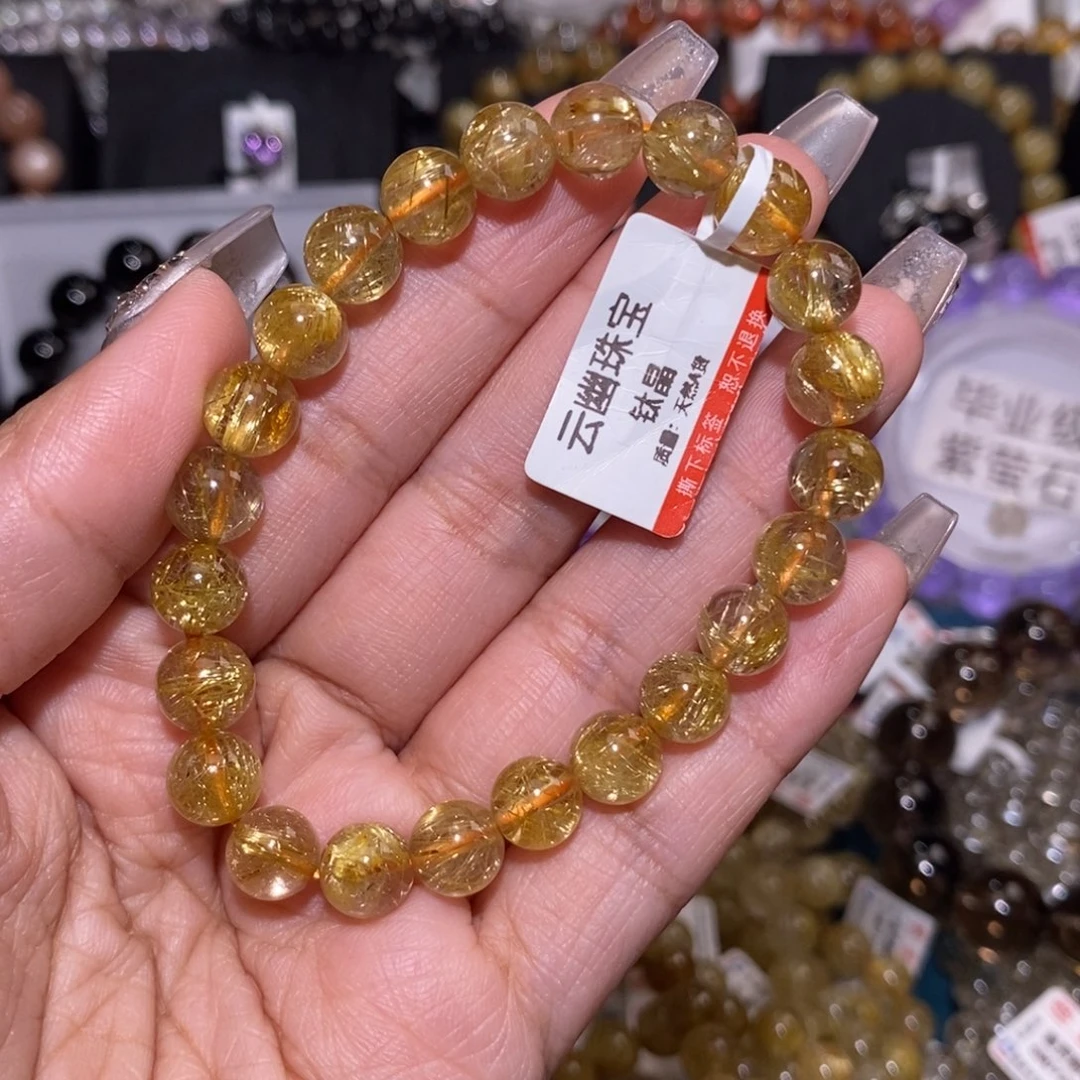 【闪购商品】发晶手链未镶嵌钛金8m