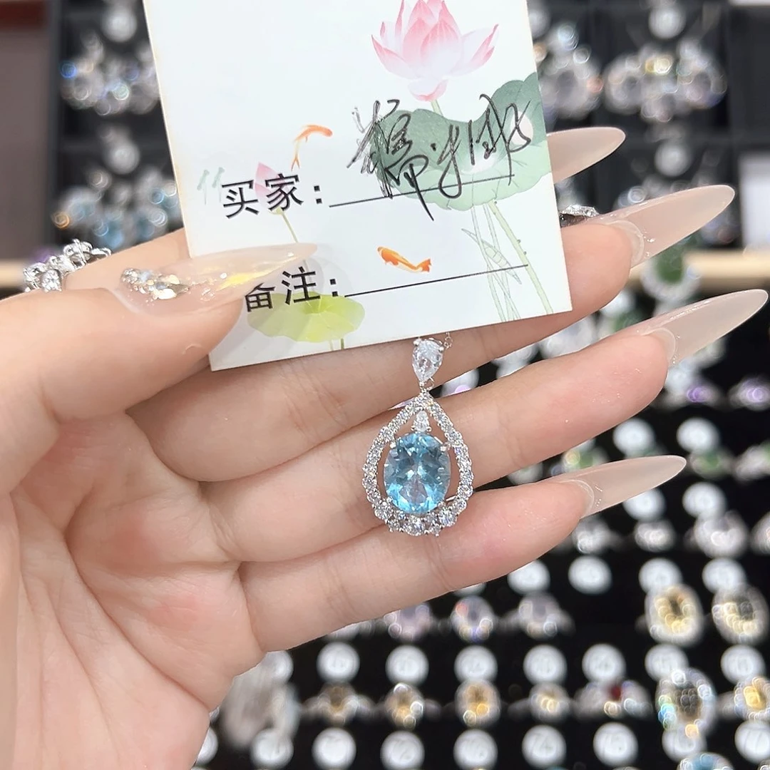 黄晶戒指银S925镀金镶嵌糯**子项链