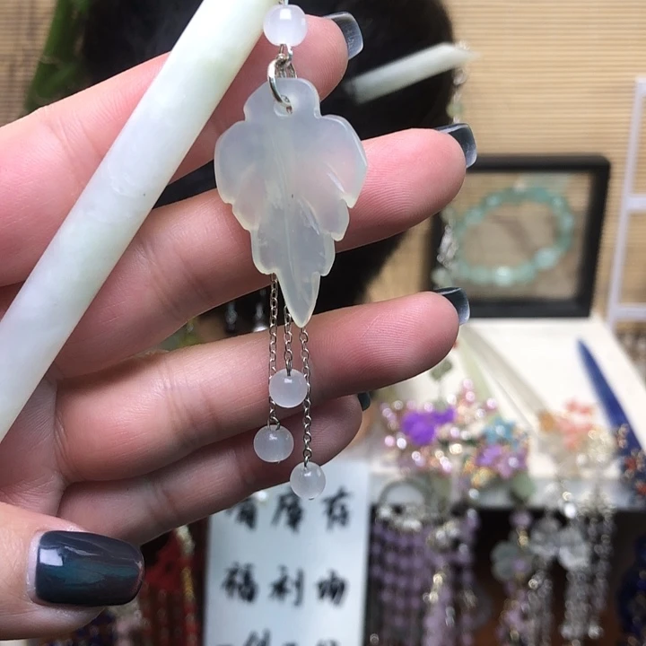 蛇纹石玉未镶嵌发簪
