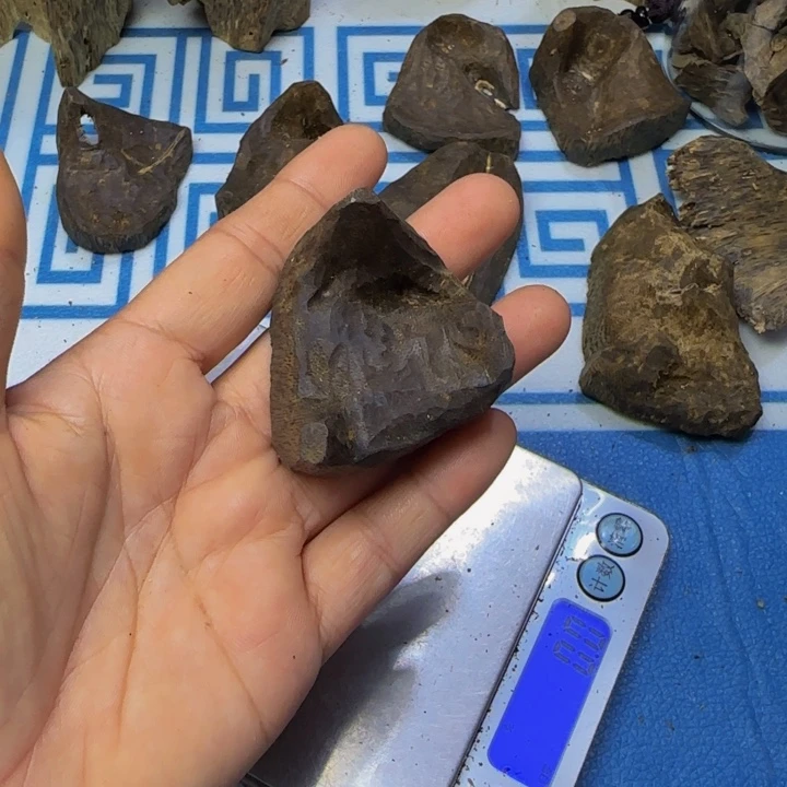 A***a木手工雕塑根雕木方板材14.5克