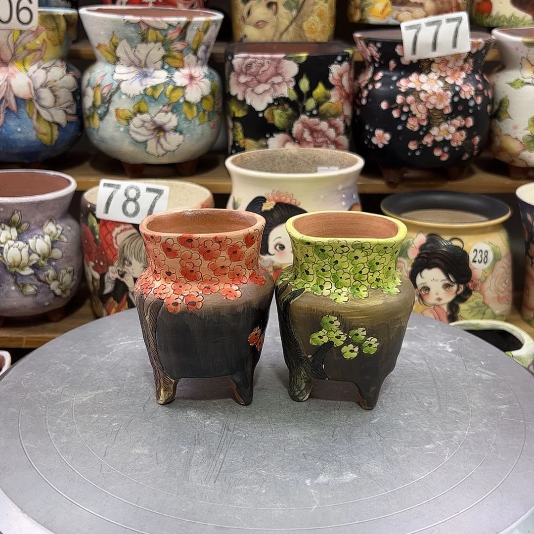 景德镇炫彩手绘口5.5高9