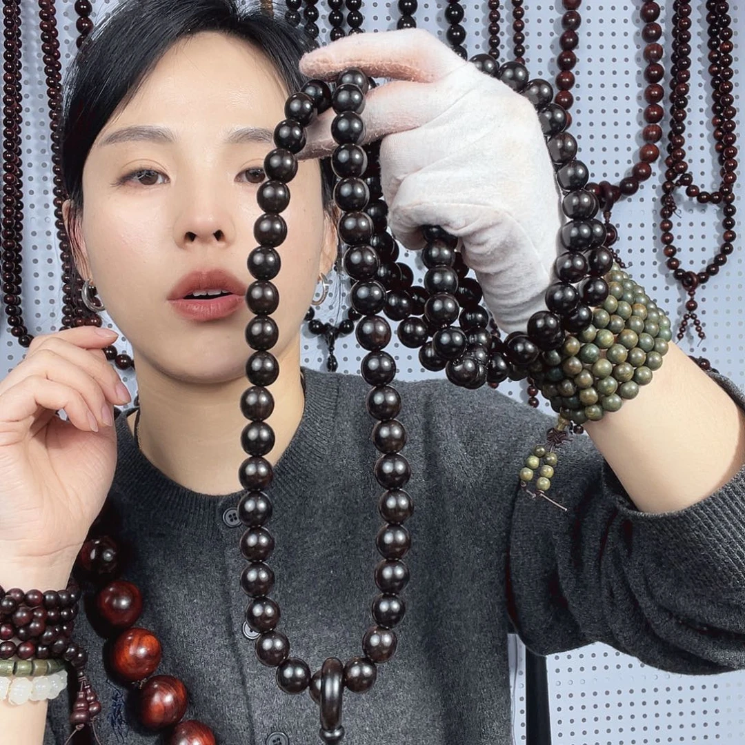 紫光檀紫光檀68颗脖挂