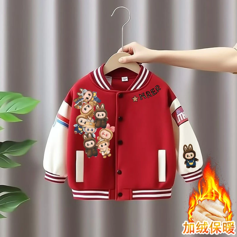 拉布布男童衣服2025新款儿童装棒球男孩男童棒球服男童