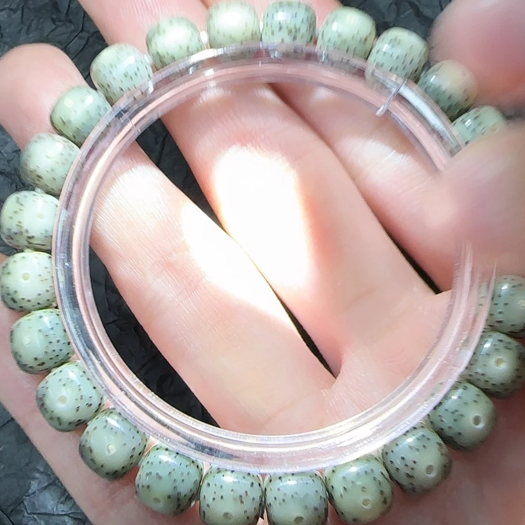 星月菩提手串0695糯冰双留白单圈9mm