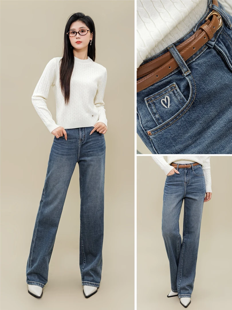 湖南 她之蝶25春季新款牛仔裤3251022