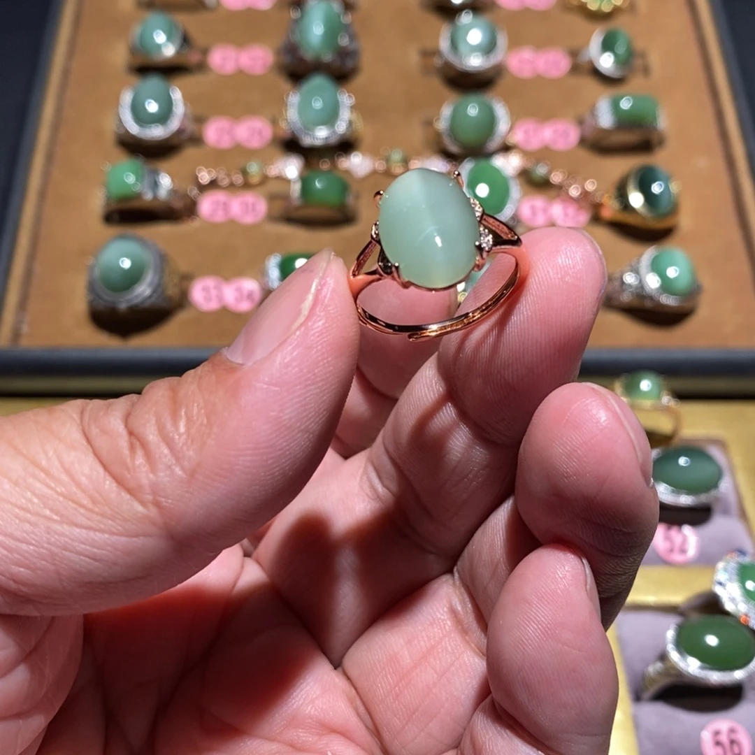 和田玉（碧玉）戒指未镶嵌