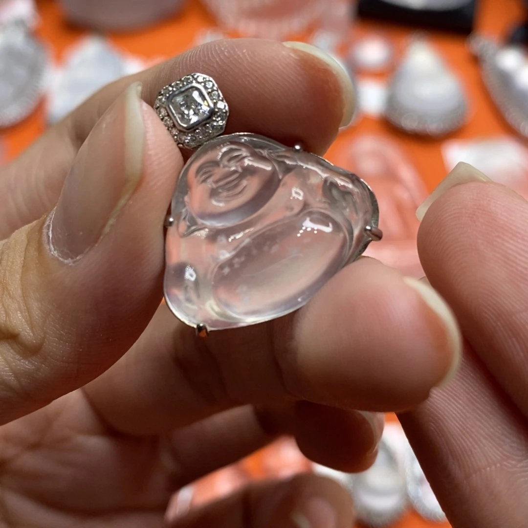 颈饰银S925镶嵌石英质玉