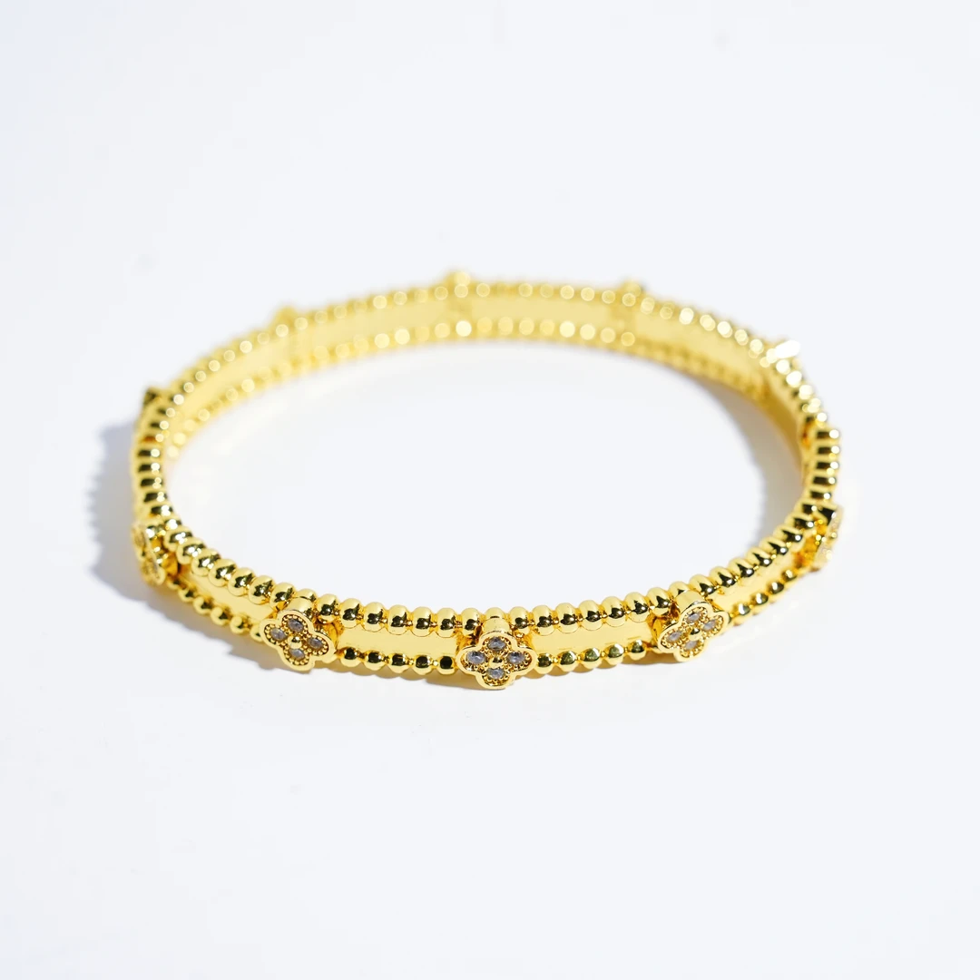 铜合金手镯 【煋火原创】繁花点镶手工手镯