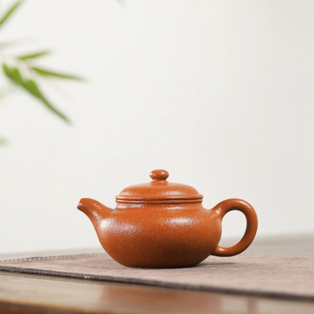 国工佳品！【仿古】紫砂壶24目冷金黄！240cc