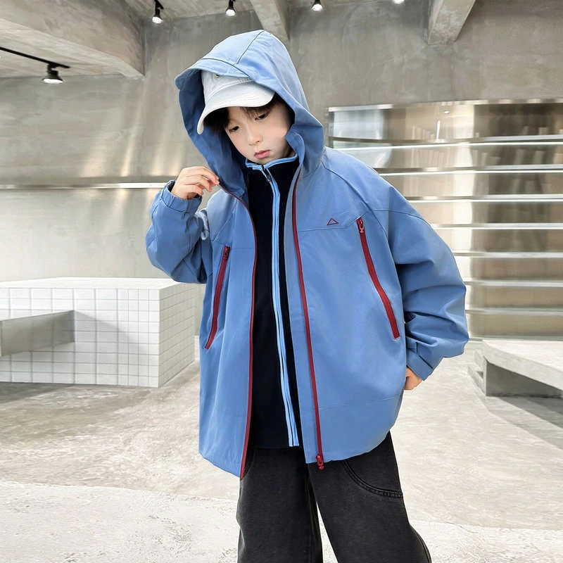 儿童装男童秋装外套2025新款春秋款中大童秋季三合一可拆卸冲锋衣