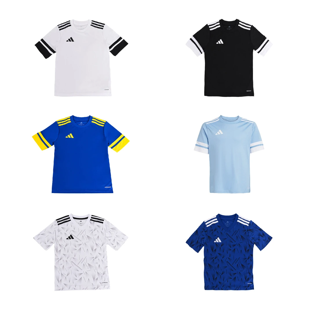 阿迪达斯Adidas男大童运动训练透气足球短T JJ0052