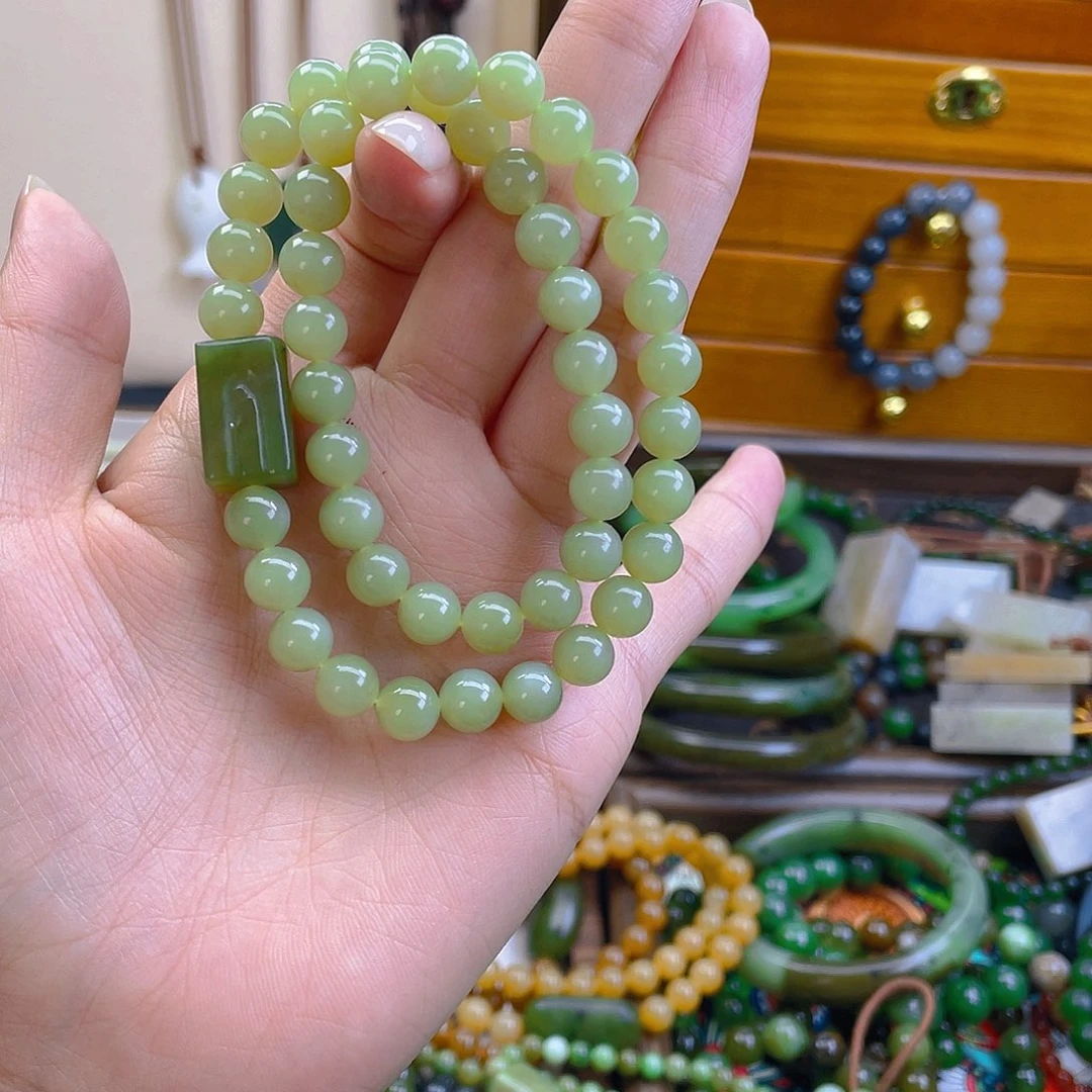 和田玉未镶嵌手链