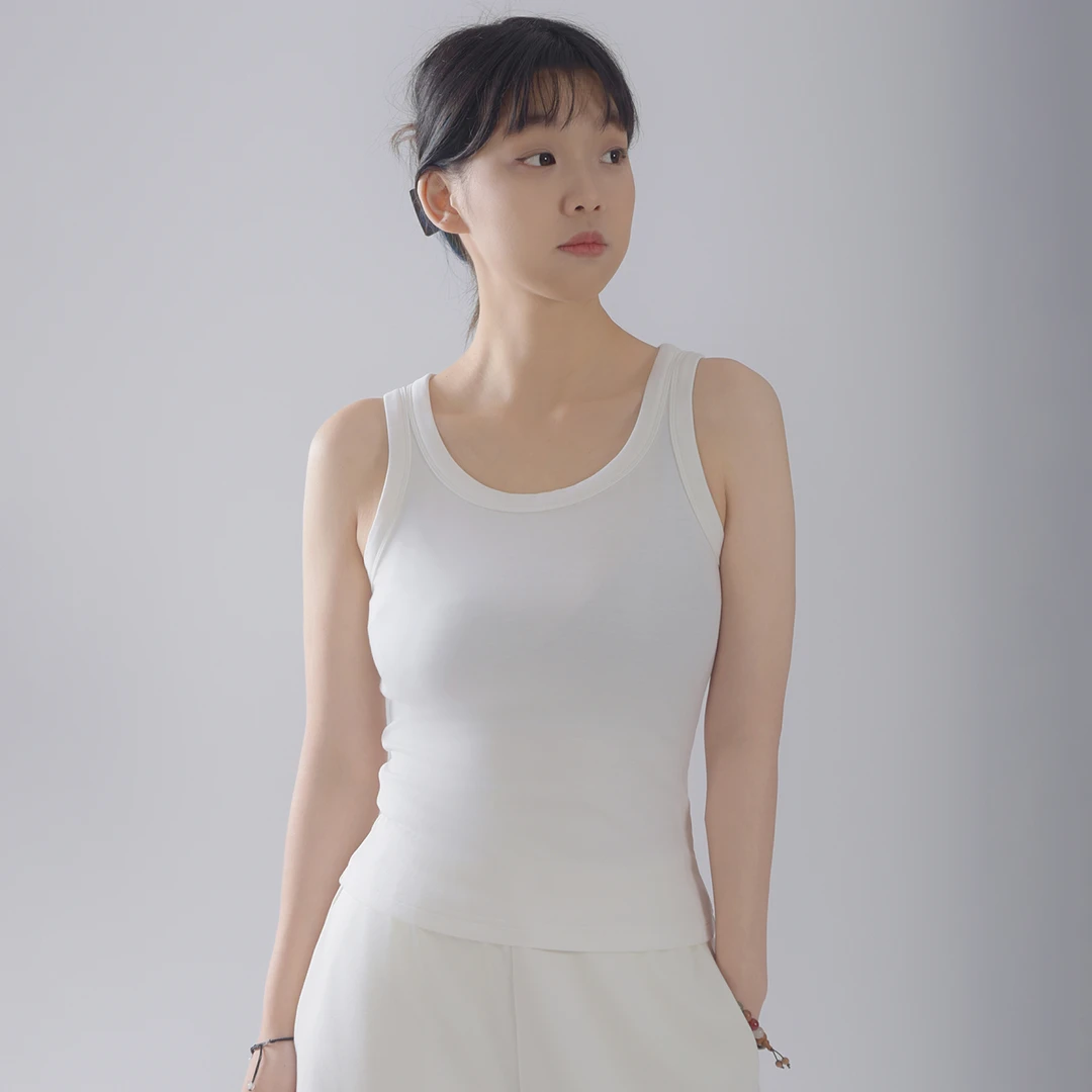 （现货）美国莱卡氨纶兰精超细旦莫代尔男女同款不同版百搭背心
