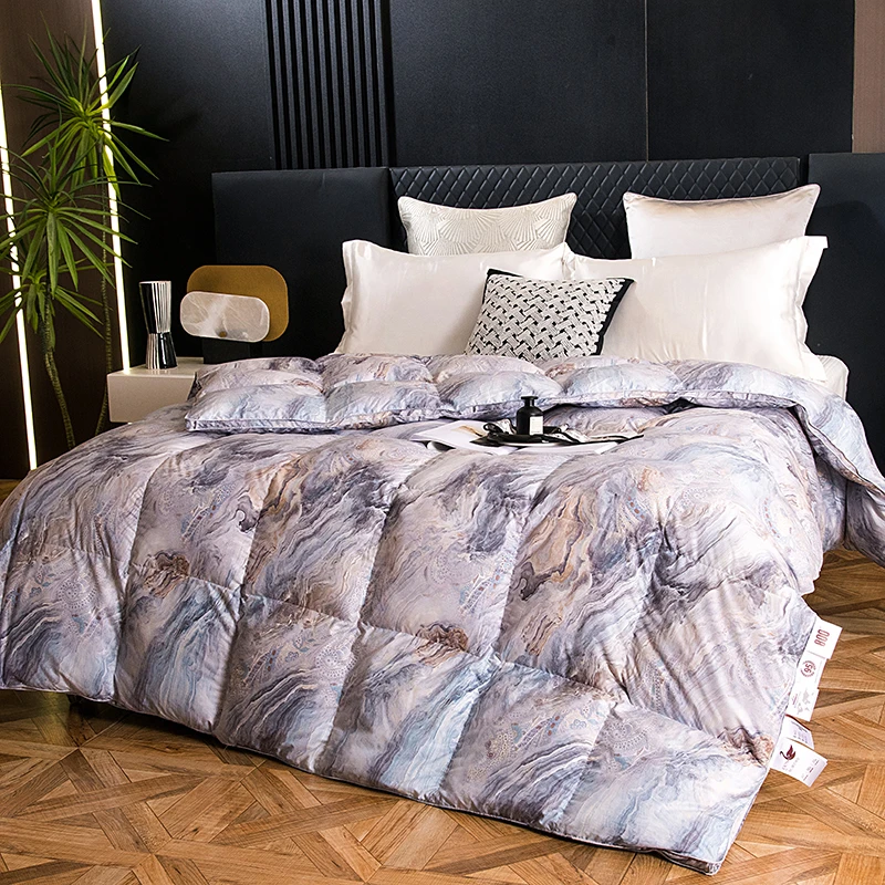 2024【新款专享】羽毛冬被专柜高端孤品山水博雅设计师新款加厚被子