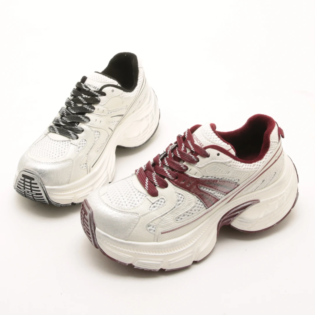 5648冬季新款厚底时尚老爹鞋潮流保暖加绒休闲鞋百搭ins女鞋