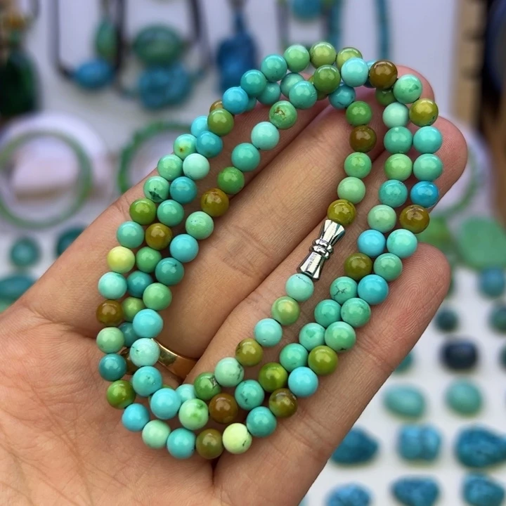 云盖高瓷蓝炫彩圆珠108