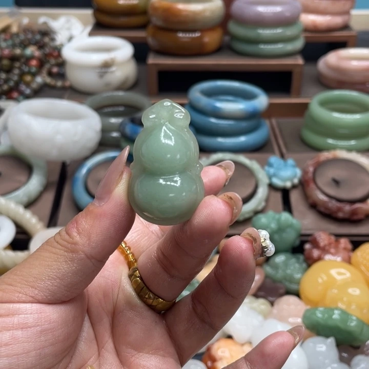 石英质玉手链合金淡**荷