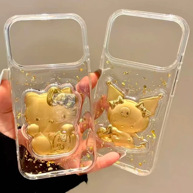 GGBond招财kt库洛米适用苹果17/16滴胶手机壳iPhone15/14软13/12