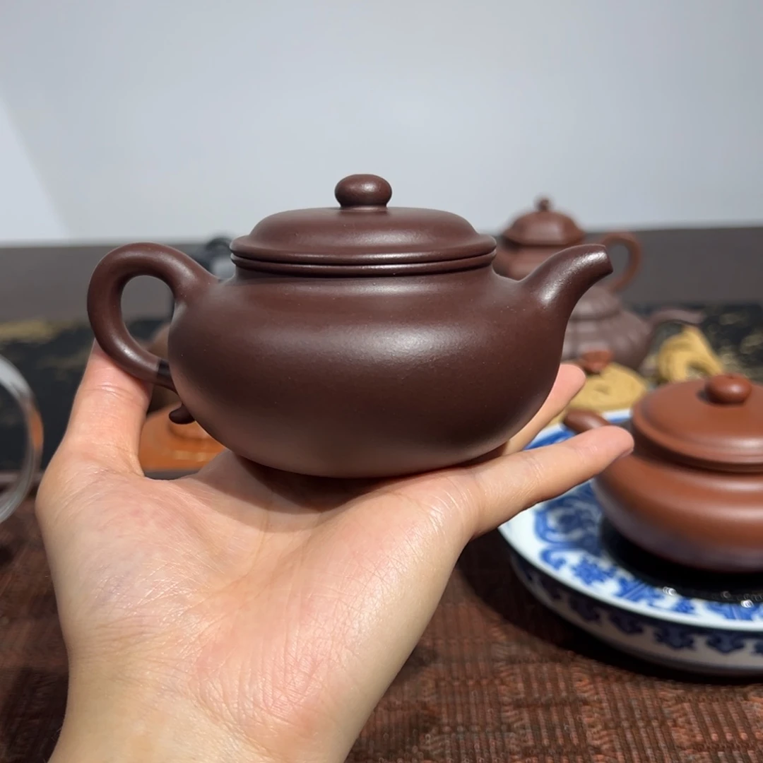 茶壶紫砂微瑕仿古180cc紫泥