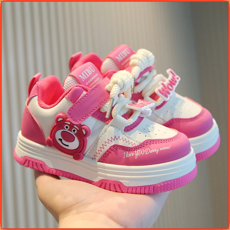 女童板鞋红色2025款儿童小白鞋卡通轻便男童休闲运动鞋软底宝宝鞋