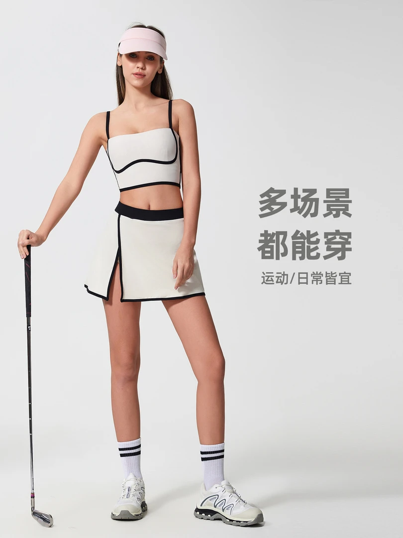 alo百搭吊带背心女JISOO同款网球裙带胸垫内搭文胸打底运动上衣