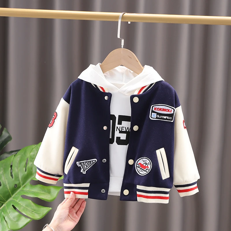 旺儿童外套春秋棒球服女童男童洋气休闲儿童装宝宝春装帅气夹克潮