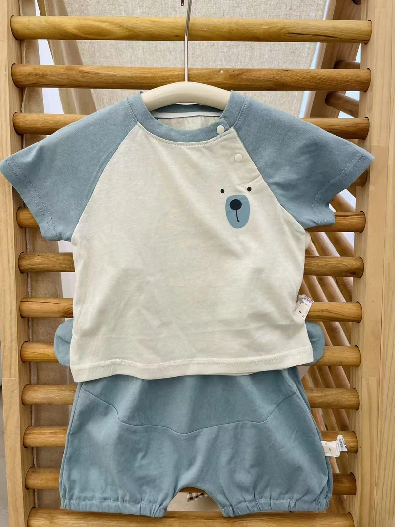 7570爱  小熊短袖套装