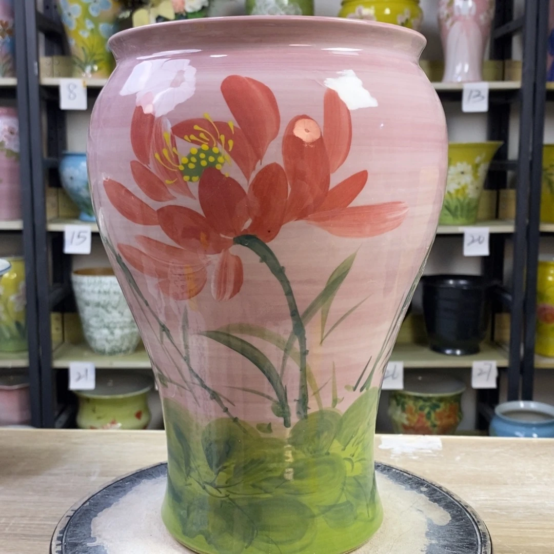 景德镇手工手绘陶瓷花盆
