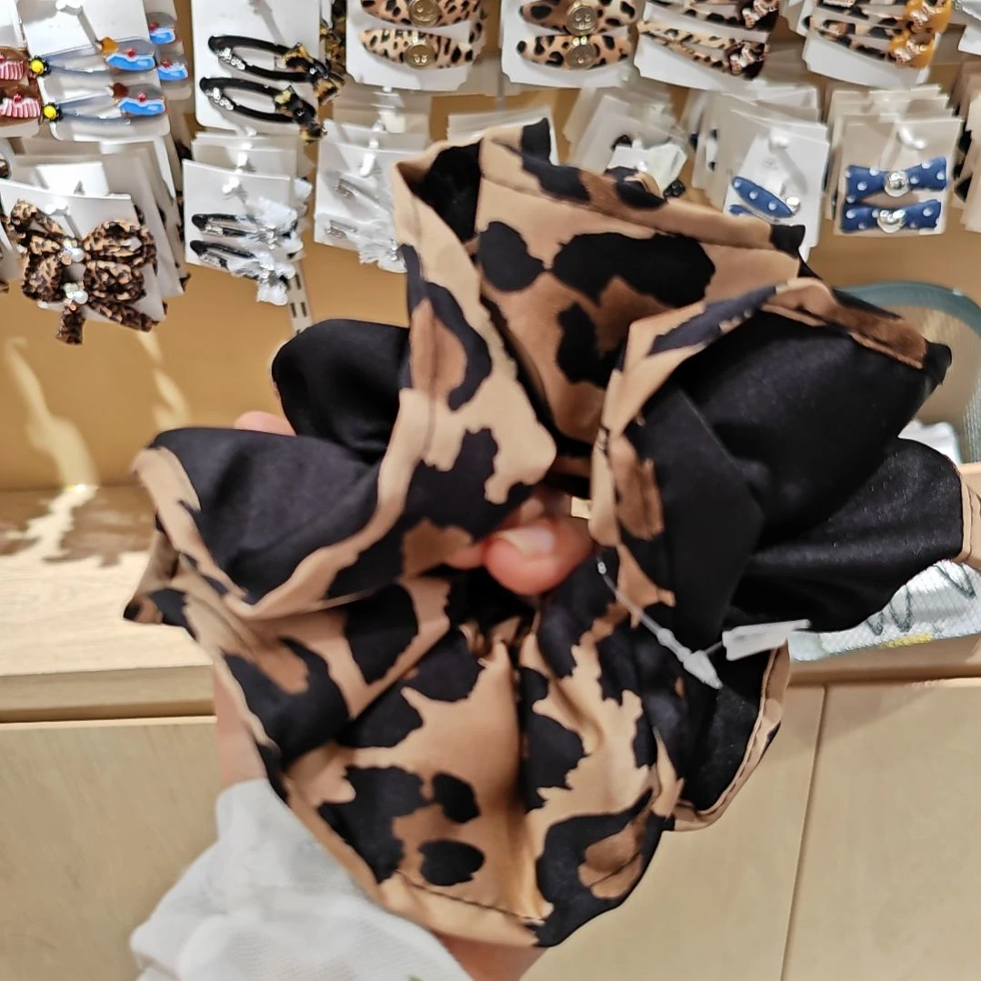 皮质铁合金夏末豹纹发圈